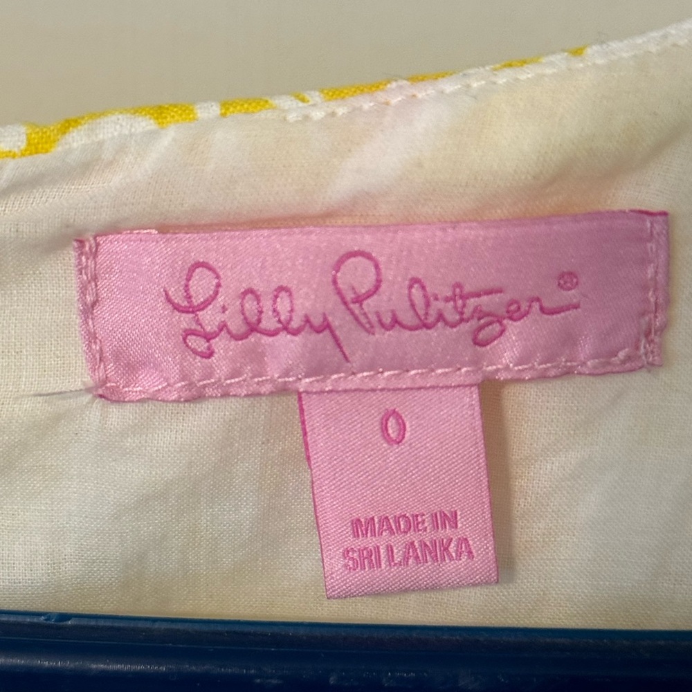 Lilly Pulitzer Yellow and White Textured Sunshine Dress
